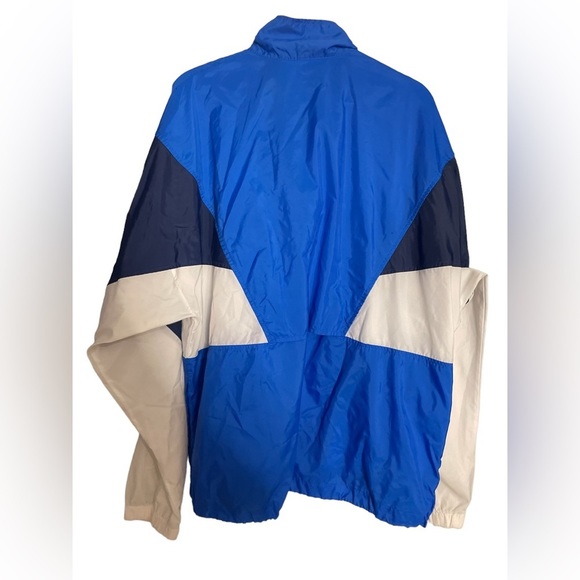 Vtg Nike ‘90s Blue Colorblock Windbreaker pullover 1/4 zip Jacket size large - Picture 6 of 10